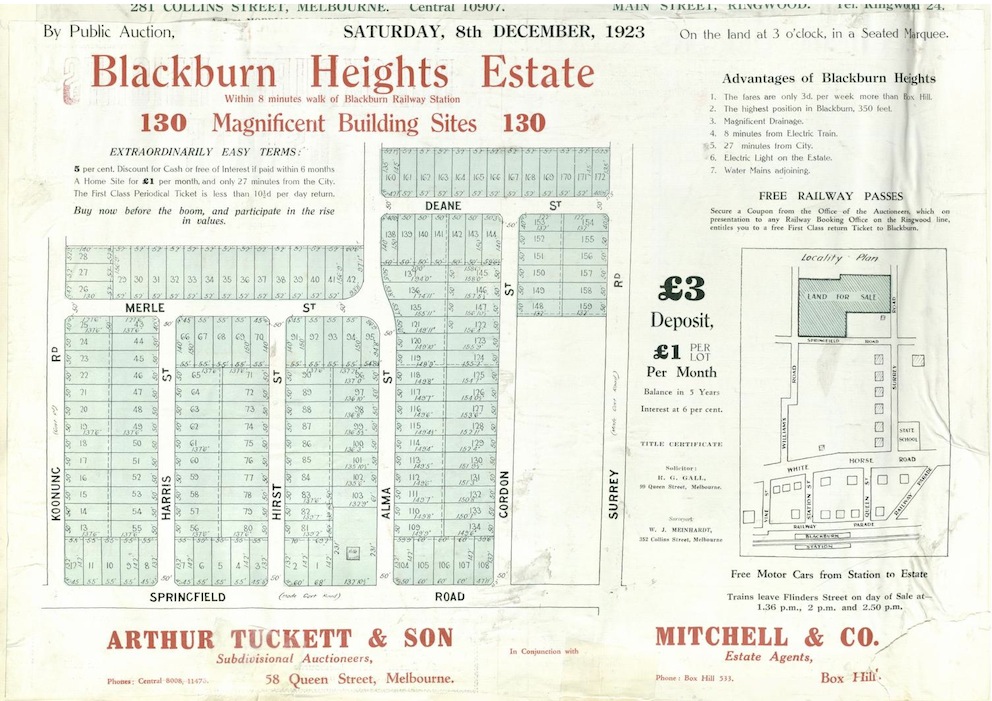 Blackburn Heights Estate 1923